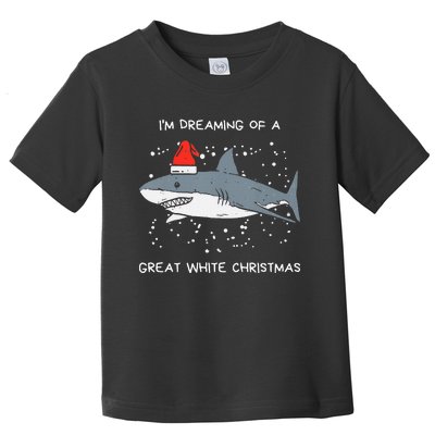 Christmas Shark Santa Hat Xmas Santa Jaws Funny Shark Pun Toddler T-Shirt