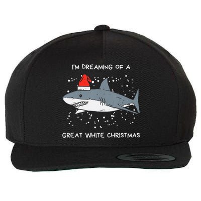 Christmas Shark Santa Hat Xmas Santa Jaws Funny Shark Pun Wool Snapback Cap