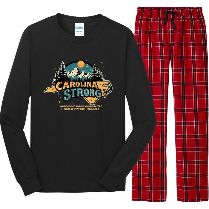 Carolina Strong Support & Pray For Carolina Strong Nc State Long Sleeve Pajama Set