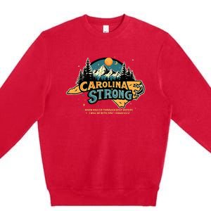 Carolina Strong Support & Pray For Carolina Strong Nc State Premium Crewneck Sweatshirt