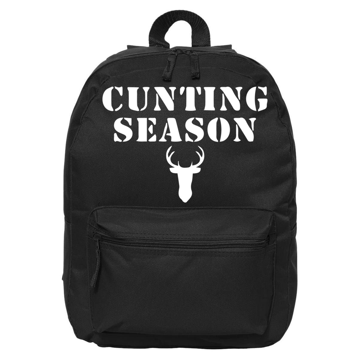 Cunting Season Shirt Funny Hunting Deer Season 16 in Basic Backpack