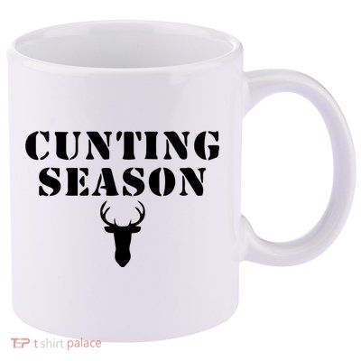 Cunting Season Shirt Funny Hunting Deer Season 11oz C Handle Ceramic Mug