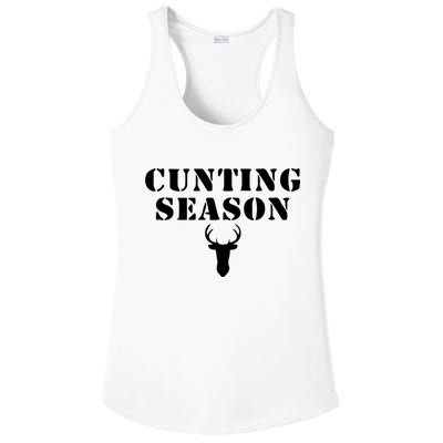 Cunting Season Shirt Funny Hunting Deer Season Ladies PosiCharge Competitor Racerback Tank