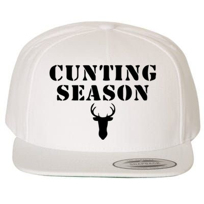 Cunting Season Shirt Funny Hunting Deer Season Wool Snapback Cap