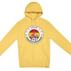 Cool Spain Soccer Logo Premium Pullover Hoodie