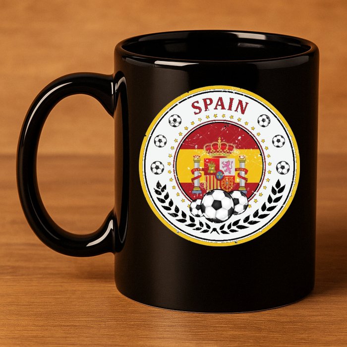 Cool Spain Soccer Logo 11oz C Handle Ceramic Mug
