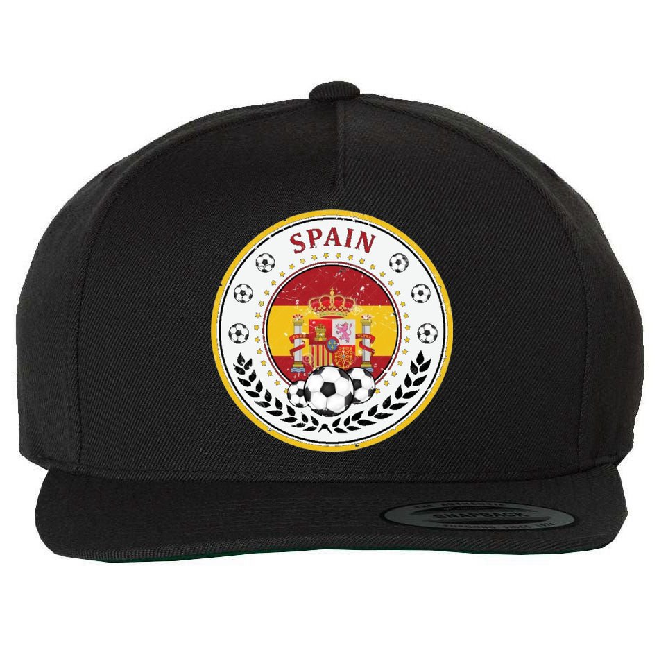 Cool Spain Soccer Logo Wool Snapback Cap