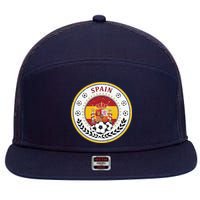 Cool Spain Soccer Logo 7 Panel Mesh Trucker Snapback Hat