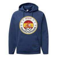 Cool Spain Soccer Logo Performance Fleece Hoodie