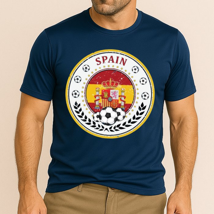 Cool Spain Soccer Logo Cooling Performance Crew T-Shirt