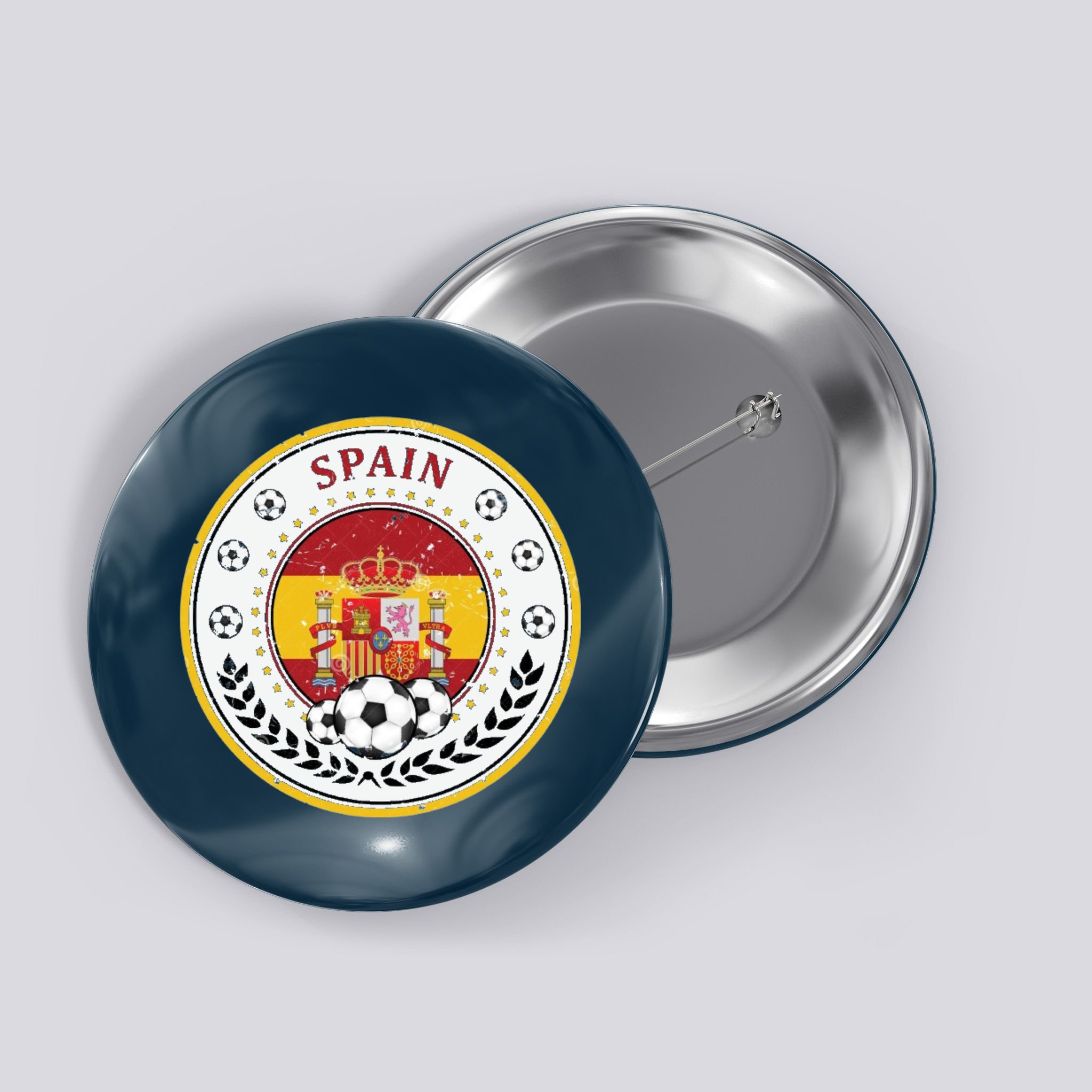 Cool Spain Soccer Logo Button