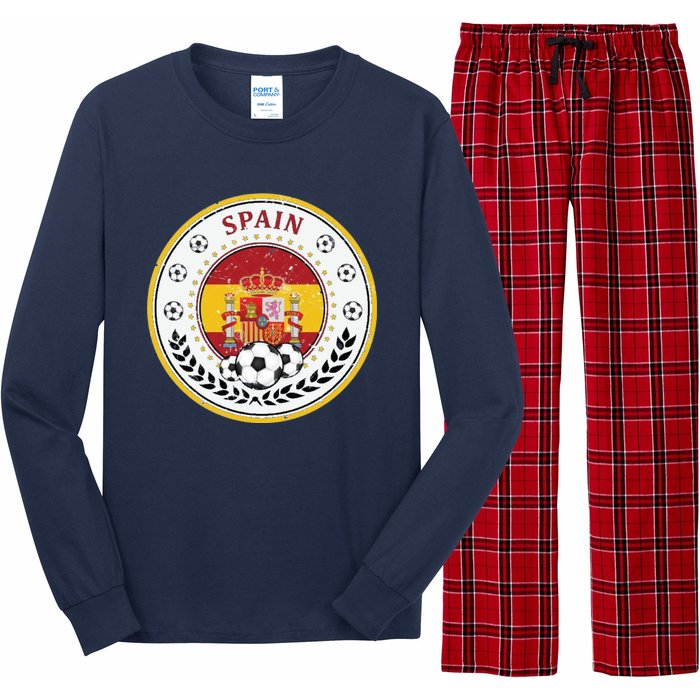 Cool Spain Soccer Logo Long Sleeve Pajama Set