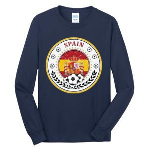 Cool Spain Soccer Logo Tall Long Sleeve T-Shirt