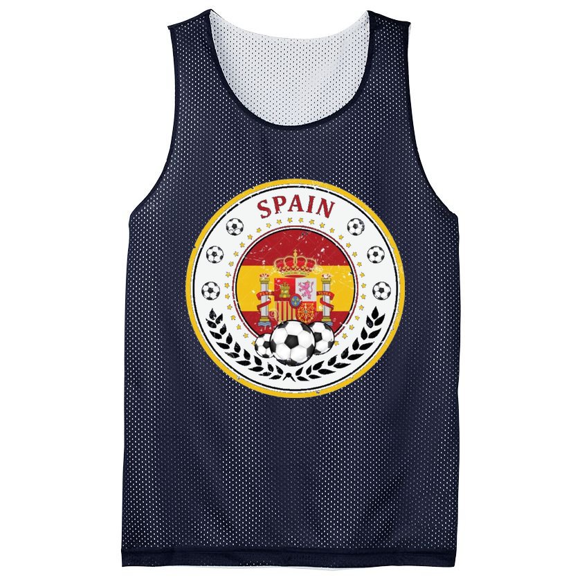 Cool Spain Soccer Logo Mesh Reversible Basketball Jersey Tank