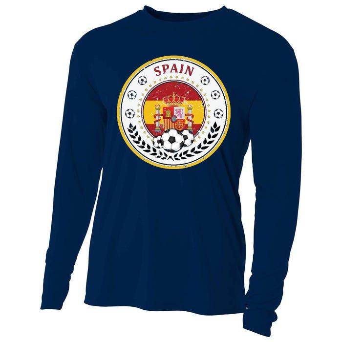 Cool Spain Soccer Logo Cooling Performance Long Sleeve Crew