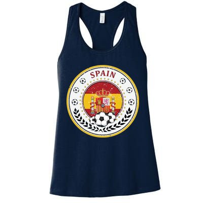 Cool Spain Soccer Logo Womens Tank Top