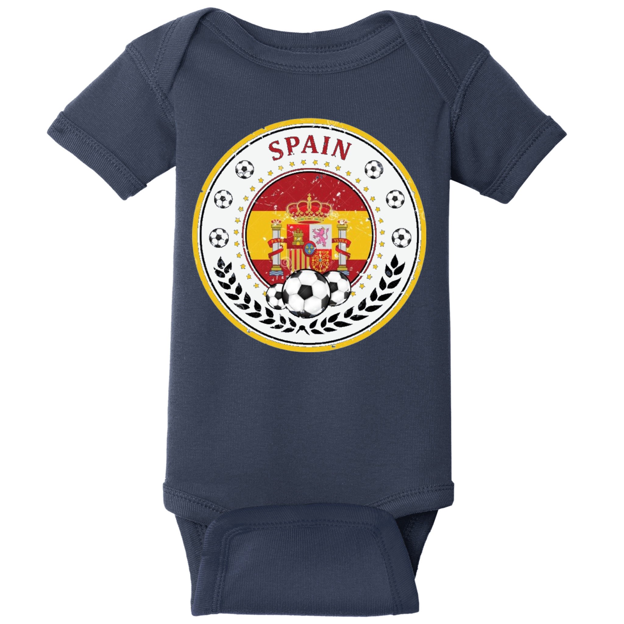 Cool Spain Soccer Logo Baby Bodysuit