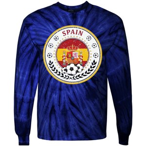 Cool Spain Soccer Logo Tie-Dye Long Sleeve Shirt