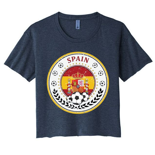 Cool Spain Soccer Logo Crop Top