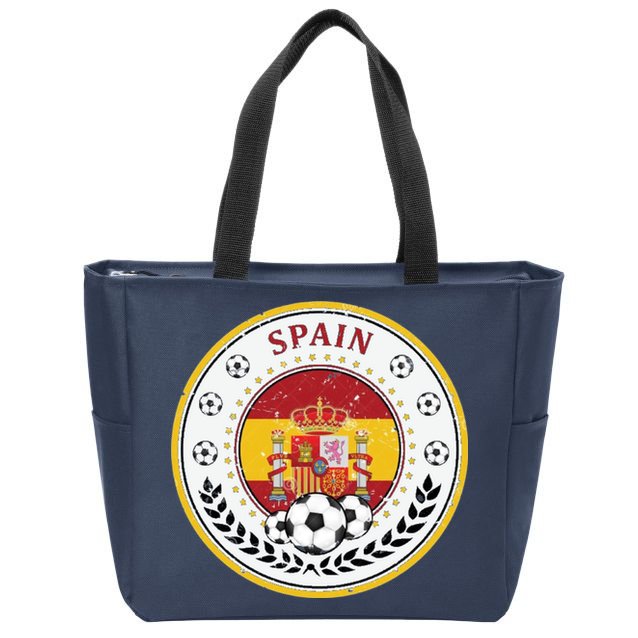 Cool Spain Soccer Logo Zip Tote Bag