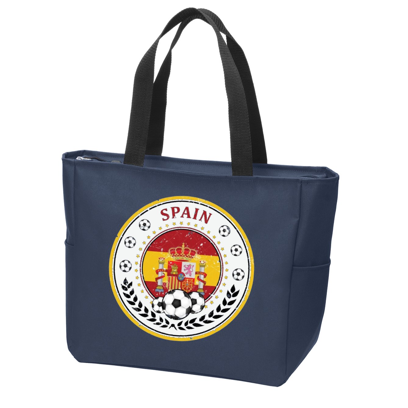 Cool Spain Soccer Logo Zip Tote Bag