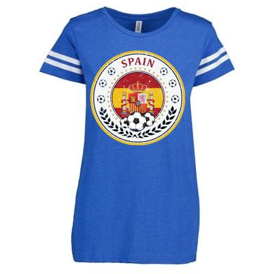 Cool Spain Soccer Logo Enza Ladies Jersey Football T-Shirt