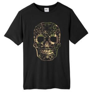 Camo Sugar Skull Calavera Dia De Muertos Mexican Halloween Tall Fusion ChromaSoft Performance T-Shirt