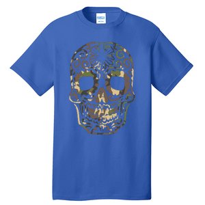 Camo Sugar Skull Calavera Dia De Muertos Mexican Halloween Tall T-Shirt