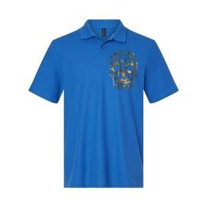 Camo Sugar Skull Calavera Dia De Muertos Mexican Halloween Softstyle Adult Sport Polo