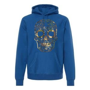 Camo Sugar Skull Calavera Dia De Muertos Mexican Halloween Premium Hoodie