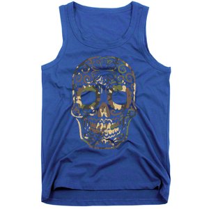 Camo Sugar Skull Calavera Dia De Muertos Mexican Halloween Tank Top