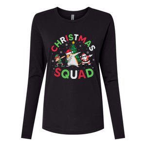 Christmas Squad Santa Gerbil Elf Dabbing Matching Pajamas Gift Womens Cotton Relaxed Long Sleeve T-Shirt