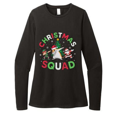 Christmas Squad Santa Gerbil Elf Dabbing Matching Pajamas Gift Womens CVC Long Sleeve Shirt