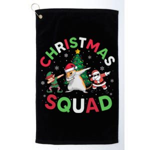 Christmas Squad Santa Gerbil Elf Dabbing Matching Pajamas Gift Platinum Collection Golf Towel