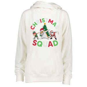 Christmas Squad Santa Gerbil Elf Dabbing Matching Pajamas Gift Womens Funnel Neck Pullover Hood