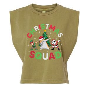 Christmas Squad Santa Gerbil Elf Dabbing Matching Pajamas Gift Garment-Dyed Women's Muscle Tee