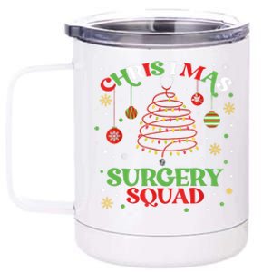 Christmas Surgery Squad Medical Surgical Nurse Rn Xmas 12 oz Stainless Steel Tumbler Cup