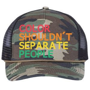 Color Shouldnt Separate People Anti Racist Black Pride Meaningful Gift Retro Rope Trucker Hat Cap