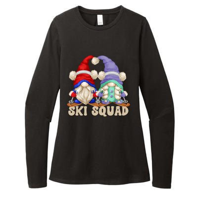 Cute Ski Squad Gnome Graphic For Ski Mom And Dad Love Skiing Gift Womens CVC Long Sleeve Shirt