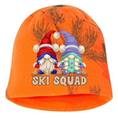 Cute Ski Squad Gnome Graphic For Ski Mom And Dad Love Skiing Gift Kati - Camo Knit Beanie