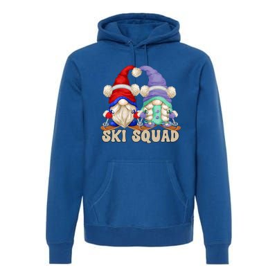 Cute Ski Squad Gnome Graphic For Ski Mom And Dad Love Skiing Gift Premium Hoodie