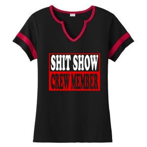 Cool Shit Show Crew Member For Adults Ladies Halftime Notch Neck Tee