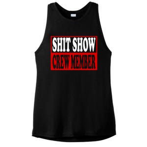 Cool Shit Show Crew Member For Adults Ladies PosiCharge Tri-Blend Wicking Tank