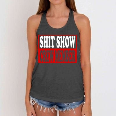 Cool Shit Show Crew Member For Adults Women's Knotted Racerback Tank