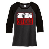 Cool Shit Show Crew Member For Adults Women's Tri-Blend 3/4-Sleeve Raglan Shirt