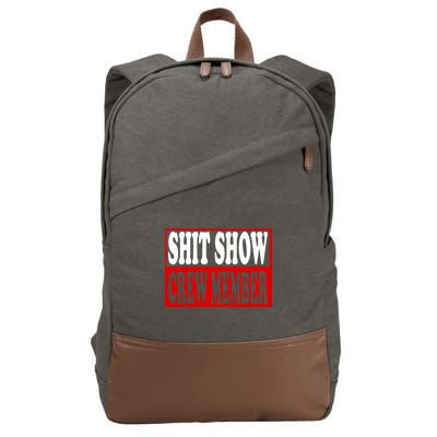 Cool Shit Show Crew Member For Adults Cotton Canvas Backpack