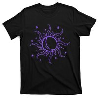 Celestial Sun Star Moon Design T-Shirt