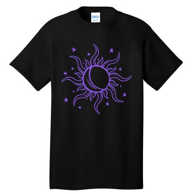 Celestial Sun Star Moon Design Tall T-Shirt