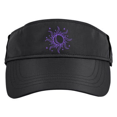 Celestial Sun Star Moon Design Adult Drive Performance Visor