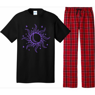 Celestial Sun Star Moon Design Pajama Set